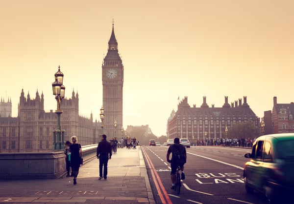 Westminster Bridge at sunset, London, UK-1