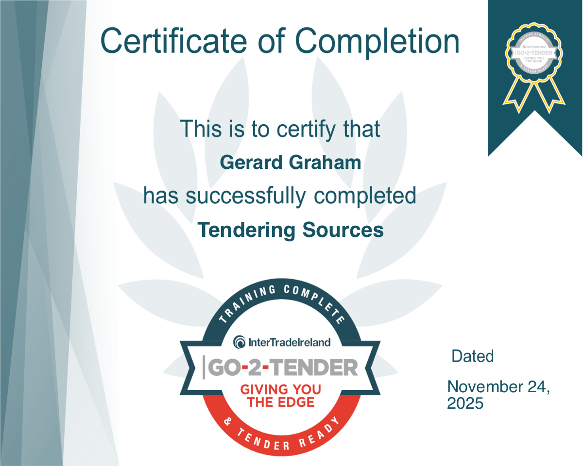 Tendering Sources Certificate