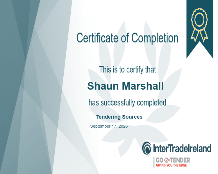 Tendering Sources Certificate